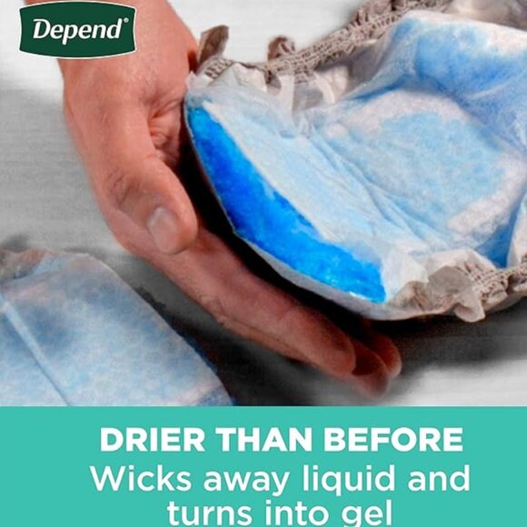 ** NEW & UNUSED ~Depend Protection Plus+ Disposable Underwear for Men (38 Count) - Picture 4 of 9